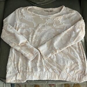 Textured LOFT Pale Pink Sweater